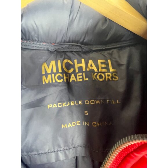 Michael Kors Packable Down Fill Jacket size Small Red - Picture 2 of 9